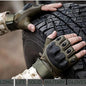 Non-Slip Half Finger Rubber Knuckle Motorcycle Gloves